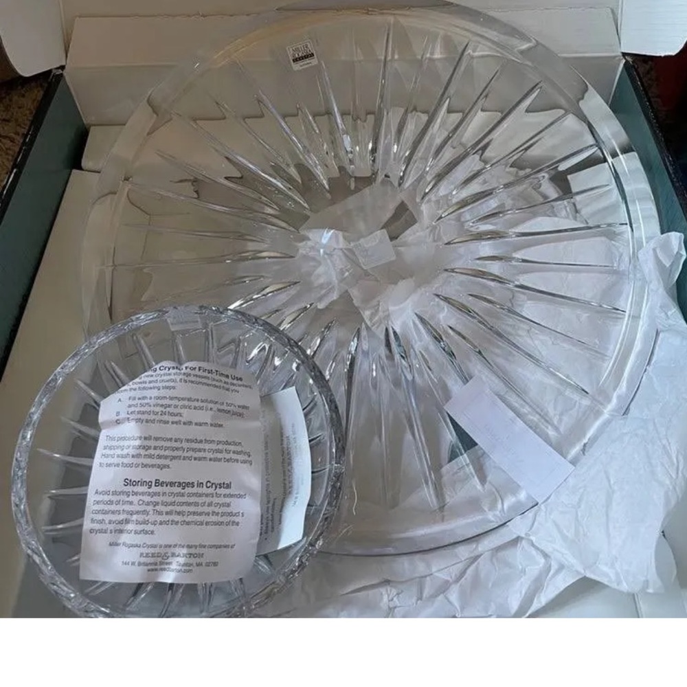 Miller Rogaska Crystal SOHO Chip n Dip Set NEW IN BOX - Beautiful - Picture 2 of 3
